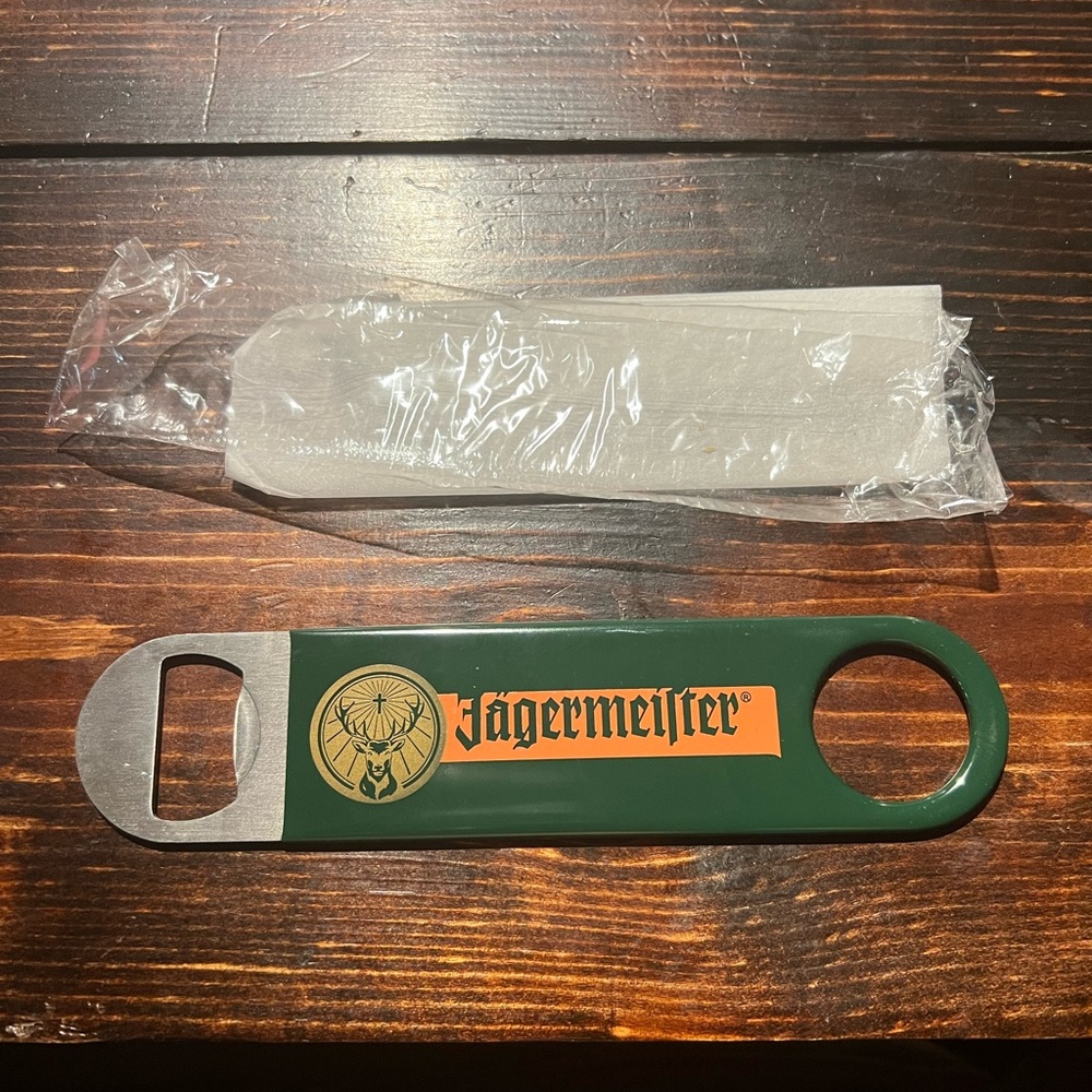 Jager Jagermeister bottle opener deer and beer green orange
